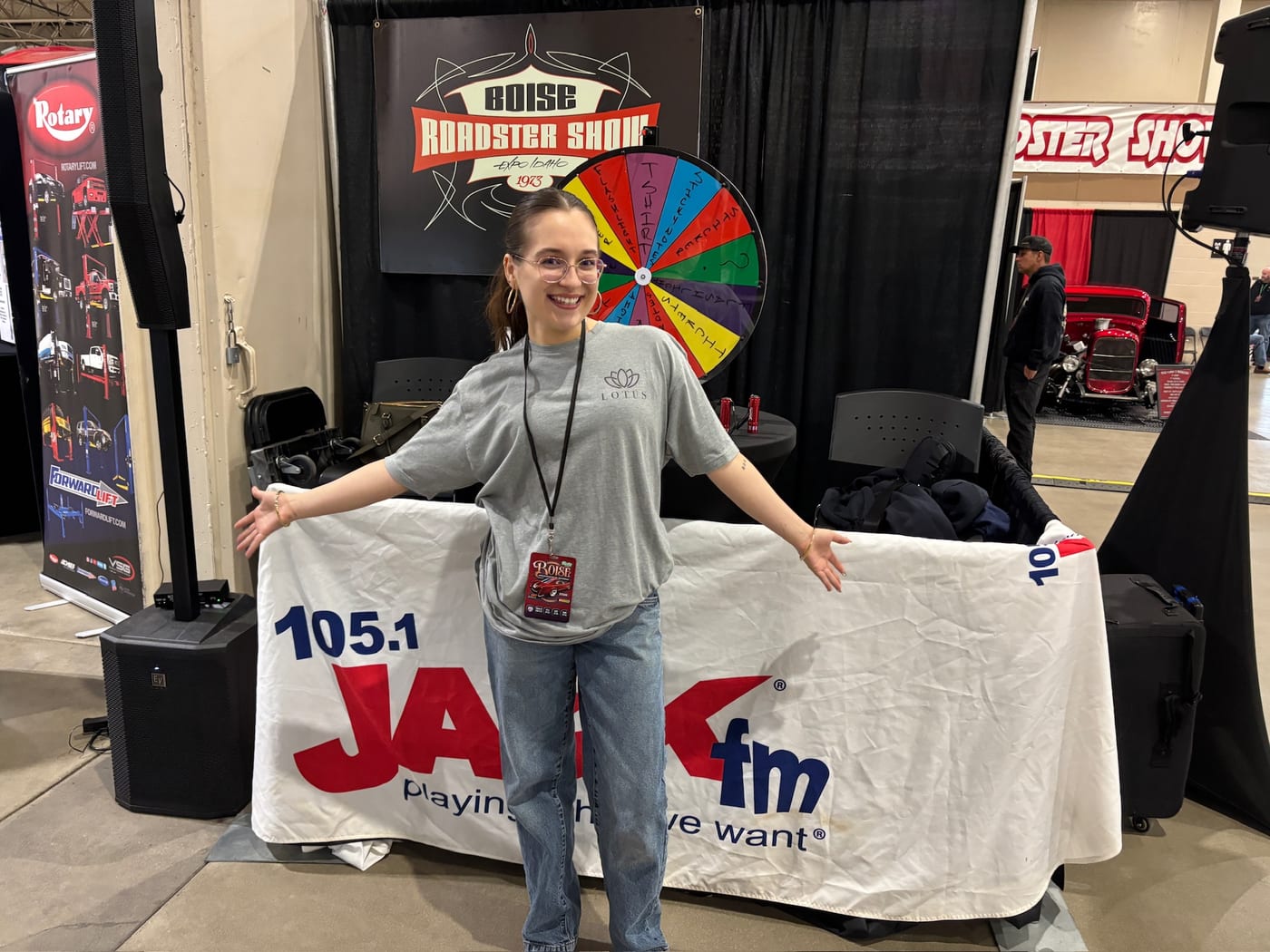 105.1 Jack FM booth at the Boise Roadster Show
