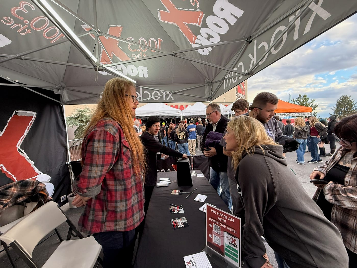 100.3 The X booth at a Treasure Valley community event
